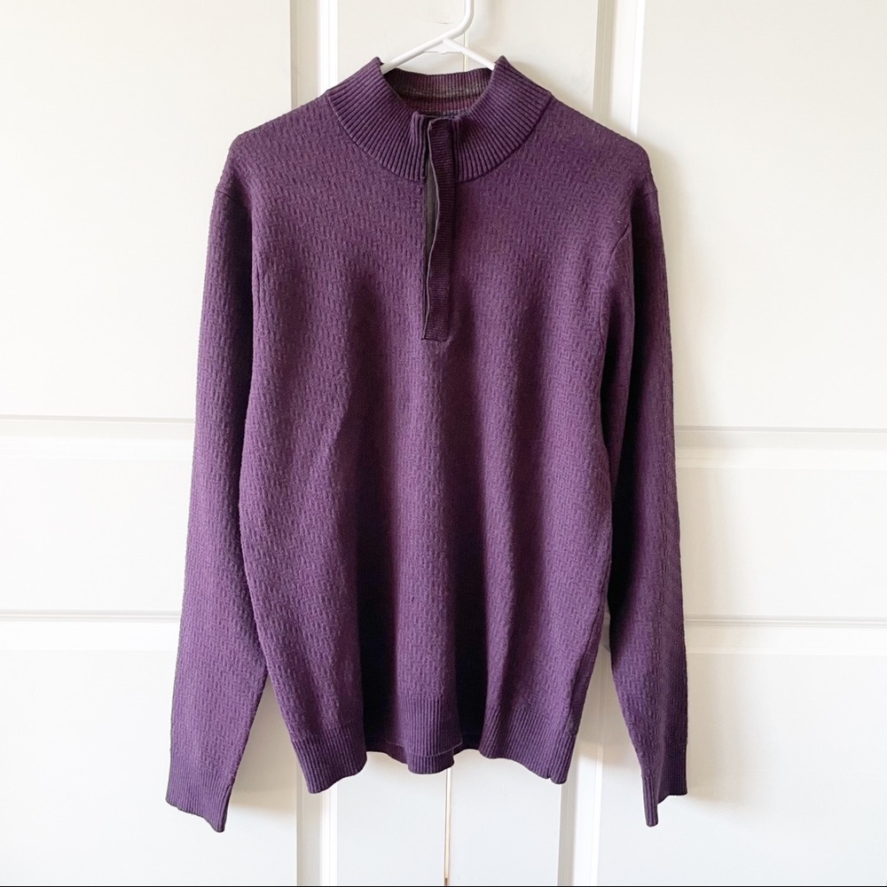 Robert Graham Brennand  Half Zip Pullover Sweater Size Medium - Picture 3 of 8